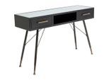 Kare-Design , Schwarz , Metall, Glas, Holzwerkstoff , 2 Schublade(n) Schubladen , 38x76x120 cm ,