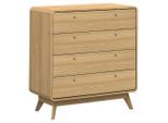 Mid.you , Naturfarben , Holzwerkstoff , 4 Schublade(n) Schubladen , 80x88x39 cm ,