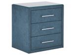 Ondega , Blau , Kunststoff, Textil, Holzwerkstoff , 3 Schublade(n) Schubladen , 56x60x41 cm , Schlafzimmer, Nachtkästchen