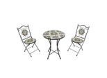 Ambia Garden , Blau, Gelb, Rot, Schwarz , Metall, Keramik , 75 cm , Grüner Punkt, Europäischer Sicherheitsstandard , Stuhl klappbar, geeignet für Balkon , Gartenmöbel, Gartenmöbel-Sets, Gartengarnituren