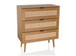 Mid.you , Eichefarben , Holzwerkstoff , 3 Schublade(n) Schubladen , 80x90x40 cm , stehend , Kleinmöbel, Kommoden, Kommoden