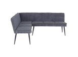 Mid.you , Grün, Hellgrau , Metall, Textil , L-Form , 194x154 cm , Esszimmer, Bänke, Polsterbänke