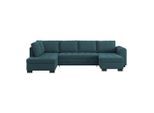 Luca Bessoni , Blau , Textil , Uni , U-Form , 305x178 cm , Made in Europe ,