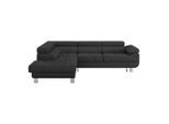Ondega , Graphitfarben , Textil , Ottomane links, L-Form , 270x230 cm , Made in EU , Stoffauswahl, Hocker erhältlich, in den Filialen seitenverkehrt erhältlich , Wohnzimmer, Sofas & Couches, Schlafsofas, Ecksofas mit Schlaffunktion
