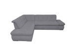 Mid.you , Dunkelgrau , Textil , Uni , L-Form , 273x216 cm , Made in EU , Rücken echt , Wohnzimmer, Sofas & Couches, Wohnlandschaften, Ecksofas