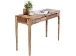 Kare-Design , Braun , Holz, Holzwerkstoff , Sheesham , 2 Schublade(n) Schubladen , rechteckig , 40x76x110 cm , Büromöbel, Schreibtische, Schreibtische
