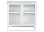 Livetastic , Weiß , Metall, Glas , 85x85x40 cm , Typenauswahl , Kleinmöbel, Kommoden, Sideboards