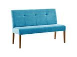 Cantus , Türkis, Eichefarben , Holz, Textil , Eiche , massiv , 140x91.5x63 cm , FSC , Esszimmer, Bänke, Polsterbänke