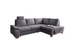 Livetastic , Dunkelgrau , Textil , 261x206 cm , Liegefunktion, Rücken echt, Armteil links , Wohnzimmer, Sofas & Couches, Schlafsofas, Schlafsofas