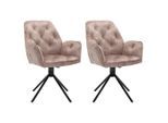 Mid.you , Beige, Schwarz , Metall, Textil , 59.5x89x62 cm , Sitzfläche 360° drehbar ,