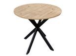 Mid.you , Schwarz, Eichefarben , Metall, Holzwerkstoff , rund , 80x75x80 cm , Bsci ,