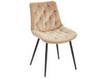 Livetastic , Taupe , Holz, Metall, Textil , Pappel , Sperrholz , Füllung: Schaumstoff , 52x85x59 cm , Bsci , Esszimmer, Esszimmerstühle, Polsterstühle