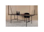 Livetastic , Schwarz , Metall, Holzwerkstoff , Pappel , furniert , rechteckig , 90x75x200 cm ,