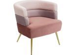 Kare-Design , Rosa, Altrosa , Textil, Holzwerkstoff , 65x74x64 cm , Esszimmer, Esszimmerstühle, Armlehnstühle