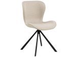 Mid.you , Beige , Metall, Textil , 46.5x81x53 cm , Sitzfläche 360° drehbar ,
