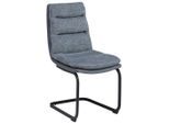 Livetastic , Grau , Metall, Textil , 45x91.5x62 cm , Esszimmer, Esszimmerstühle, Polsterstühle