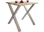 Mid.you , Sonoma Eiche , Holzwerkstoff, Metall , quadratisch , 50x76x80 cm ,