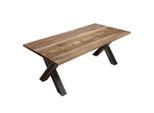 Livetastic , Naturfarben, Schwarz , Holz, Metall , Mangoholz , rechteckig , 100x77x180 cm , in verschiedenen Größen erhältlich ,