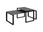 Mid.you , Schwarz , Metall, Glas , rechteckig , 37.5x55x115 cm , Reach ,