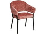 Mid.you , Pink , Holz, Metall, Textil , Pappel , Sperrholz , 60x80x62 cm , Esszimmer, Esszimmerstühle, Polsterstühle
