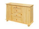 Livetastic , Naturfarben , Holz , Kiefer , massiv , 2 Fächer , 4 Schublade(n) Schubladen , 119x81x38 cm ,