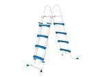 Möbelix , Blau, Weiß , Metall , 132 cm , Pools & Wasserspaß, Poolzubehör, Poolleiter