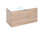 Ondega , Eiche Artisan , Holzwerkstoff , 2 Schublade(n) Schubladen , 100x56x46.5 cm , Badezimmer, Badezimmermöbel, Badezimmerschränke, Waschtische