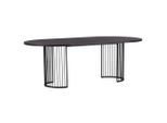 Livetastic , Schwarz , Holz, Metall, Holzwerkstoff , furniert , oval , 110x75x220 cm , Esszimmer, Esszimmertische, Esstische, Holztische, Esstische Holz