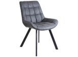 Livetastic , Grau, Schwarz , Metall, Textil , 56x84x60 cm ,