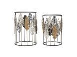 Möbelix , Grau, Goldfarben , Metall, Glas, Holzwerkstoff , 38-33x55-50x38-33 cm , Wohnzimmer, Wohnzimmertische, Couchtische, Couchtische Metall