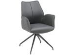 Livetastic , Grau, Schwarz , Metall, Textil , 61x82.5x61 cm , Sitzfläche 360° drehbar ,