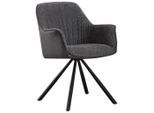Mid.you , Grau , Holz, Metall, Textil , Pappel , Sperrholz , 62x82x62 cm , Fsc, Bsci , inklusive Armlehnen ,