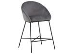 Livetastic , Schwarz, Dunkelgrau , Metall, Textil , 58.5x97x57 cm , Esszimmer, Barmöbel, Barhocker