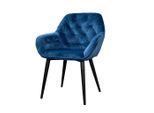 Mid.you , Anthrazit, Dunkelblau , Metall, Textil , 62x82x60 cm ,