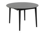 Mid.you , Schwarz , Holz, Holzwerkstoff , Eiche,Kautschukholz , furniert,massiv , rund , 75 cm , ausziehbar , Esszimmer, Esszimmertische, Esstische, Esstische ausziehbar