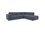 Mid.you , Dunkelgrau , Textil , Uni , Ottomane rechts, L-Form , 275x228 cm , Made in EU, FSC MIX , seitenverkehrt erhältlich, Rücken echt , Wohnzimmer, Sofas & Couches, Wohnlandschaften, Ecksofas