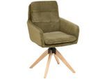 Livetastic , Grün , Holz, Metall, Textil , Eiche, Pappel , massiv, Sperrholz , Füllung: Schaumstoff , 60x93x65.5 cm , Sitzfläche 360° drehbar ,