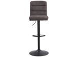 Mid.you , Grau , Metall, Textil , 42x97-118x52 cm , Esszimmer, Barmöbel, Barhocker