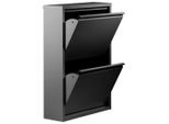 Möbelix , Schwarz , Metall , 50x70x13 cm , Garderobe, Schuhaufbewahrung, Schuhkipper