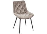 Livetastic , Grau , Holz, Metall, Textil , Pappel , Sperrholz , Füllung: Schaumstoff , 52x85x59 cm , Bsci , Esszimmer, Esszimmerstühle, Polsterstühle