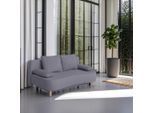 P & B , Mokka , Textil, Holzwerkstoff , Füllung: Schaumstoffflocken , 193x86x85 cm ,
