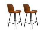 Mid.you , Cognac , Metall , 47x99x55 cm , Esszimmer, Barmöbel, Barhocker