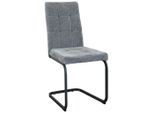 Mid.you , Hellgrau , Metall, Textil , 43x92x56 cm ,