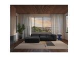 Mid.you , Schwarz , Textil , Ottomane links, L-Form , 304x200 cm , Made in EU , Wohnzimmer, Sofas & Couches, Wohnlandschaften, Ecksofas