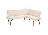 Mid.you , Beige , Metall, Textil , L-Form , 190x150 cm , Esszimmer, Bänke, Polsterbänke