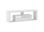 Livetastic , Weiß , Holzwerkstoff , 2 Fächer , 140x50.5x35 cm , stehend , Wohnzimmer, TV-Möbel, TV- & Lowboards