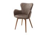 Mid.you , Cappuccino , Textil , Wildeiche , massiv , 62x87x65 cm , Beinauswahl, Stoffauswahl, Sitzfläche 180° drehbar ,