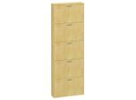 Mid.you , Honigeiche , Holzwerkstoff , 59x179x17 cm , stehend , Garderobe, Schuhaufbewahrung, Schuhschränke