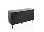Mid.you , Schwarz , Holzwerkstoff , 6 Schublade(n) Schubladen , 120x40x75 cm , Kleinmöbel, Kommoden, Kommoden