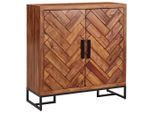 Mid.you , Sheeshamfarben , Holz , Sheesham , massiv , 8 Fächer , 100x105x40 cm , stehend, handgemacht , Kleinmöbel, Kommoden, Sideboards